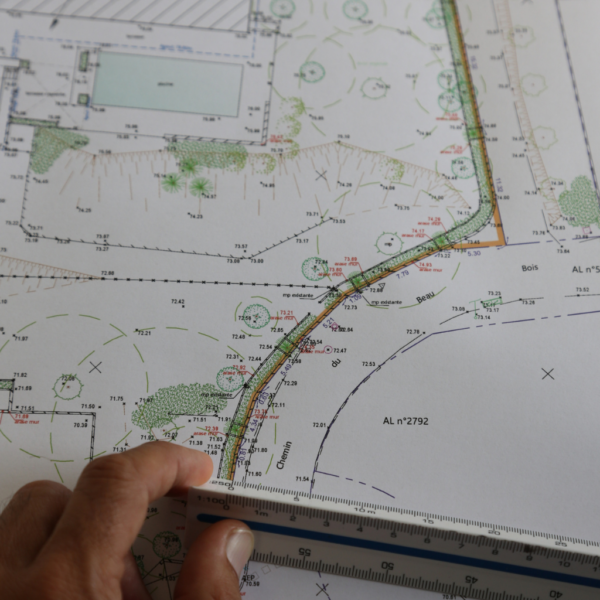 plan topographique réalisé par GE2A, cabinet de géomètres-experts à La Seyne sur Mer dans le Var (83)